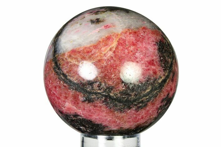 Polished Rhodonite Sphere - Madagascar #337254